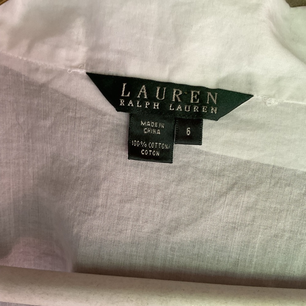 Ralph Lauren Classic Poets  6 White Cotton Blouse See photos for measurements - Picture 2 of 10